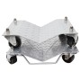 [US Warehouse] 4 шт. V-образный не скользкий алмазный автомобиль колеса с 3-дюймовыми кастерами и тормозами, Способный вес: 1000 фунтов (серебро)